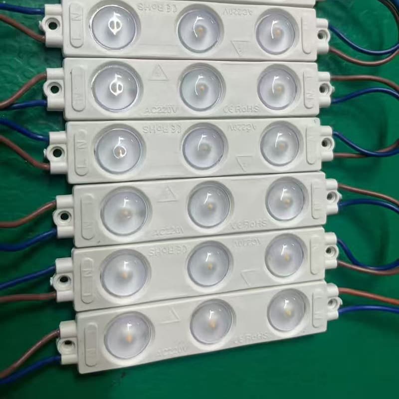 LED Lighting Module 3-LED White High Voltage Injection Molded AC220V/AC110V Advertising Light Fixture