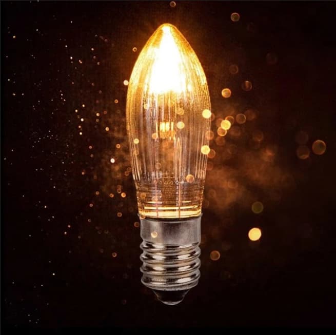 Christmas Bulb E10 Tungsten Olive Small Candle Light Arch Light AC 34V Bulb Threaded Small Screw Base