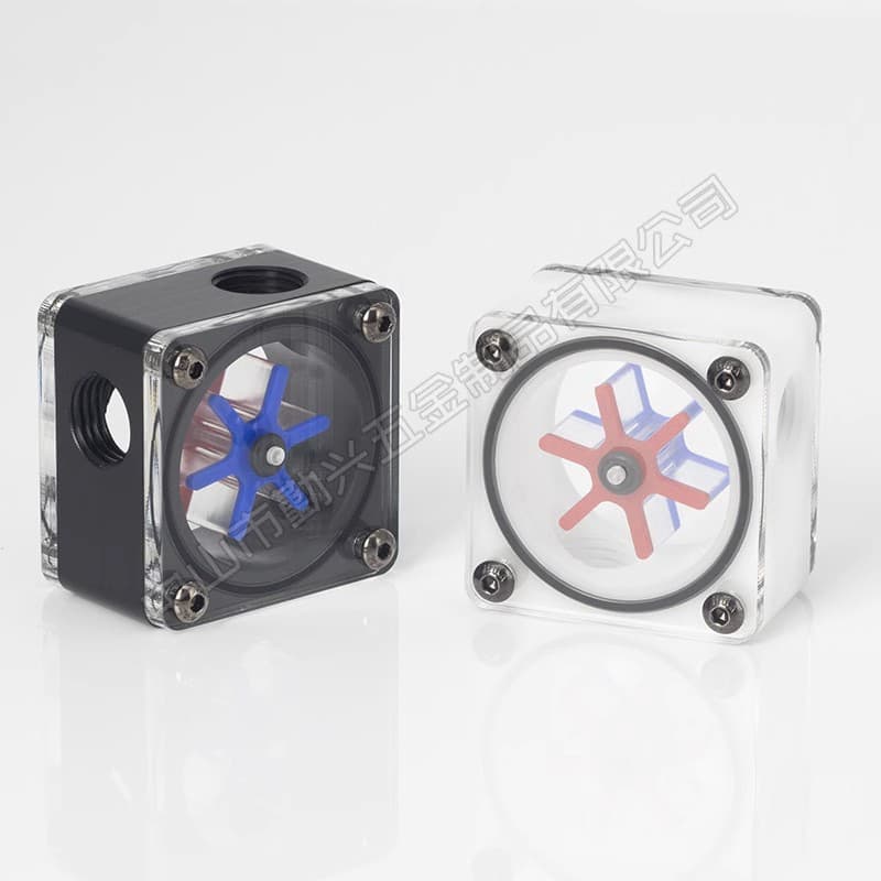 FREEZE LSJ-PO1 Computer Water Cooled Water Flow Meter/Tachometer Three-Way Flow Meter Black White
