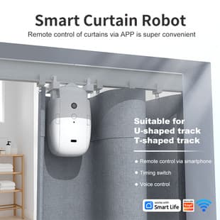 Tuya WiFi Automatic Curtain Companion Trackless Remote Control Smart Curtain Controller Voice Electric Curtain Motor