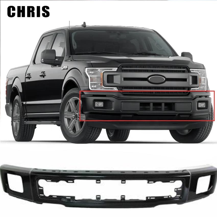 Applicable to 2015-17 Ford F150 front bumper iron front lower bumper with fog lamp hole FL3Z17757FAPTM