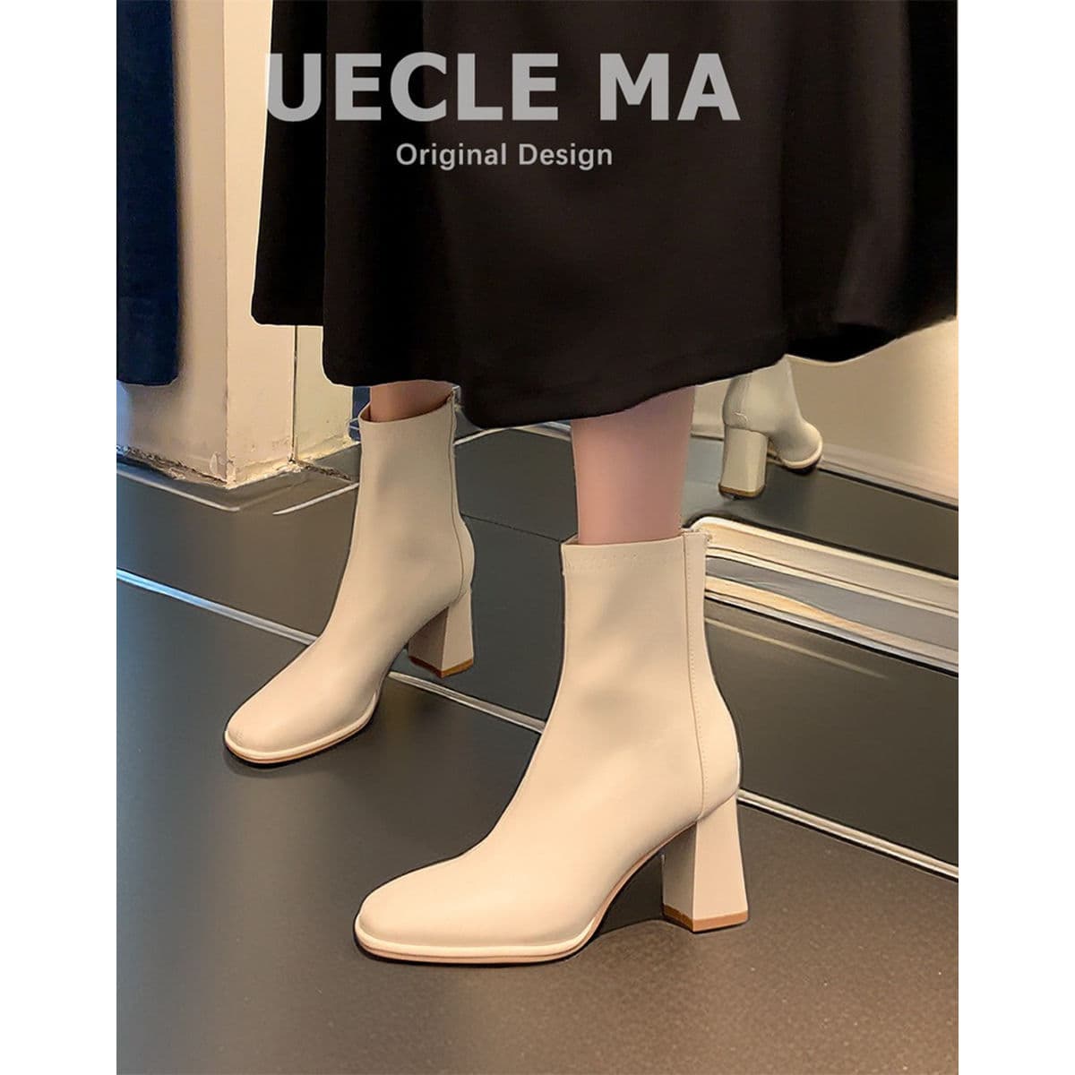 Women's Short Boots Autumn Winter 2025 New High Heel Ankle Boots Martin Boots Chelsea Genuine Leather Slim Boots