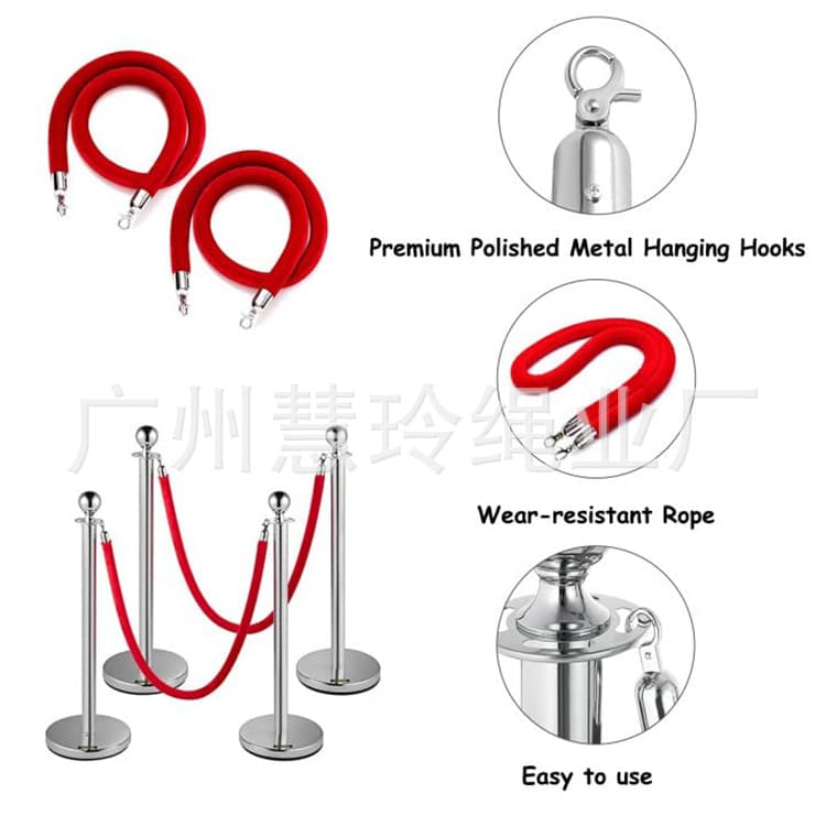 Hotel concierge pole one meter stainless steel lanyard guardrail shopping mall isolation belt safety belt cordon welcome pillar