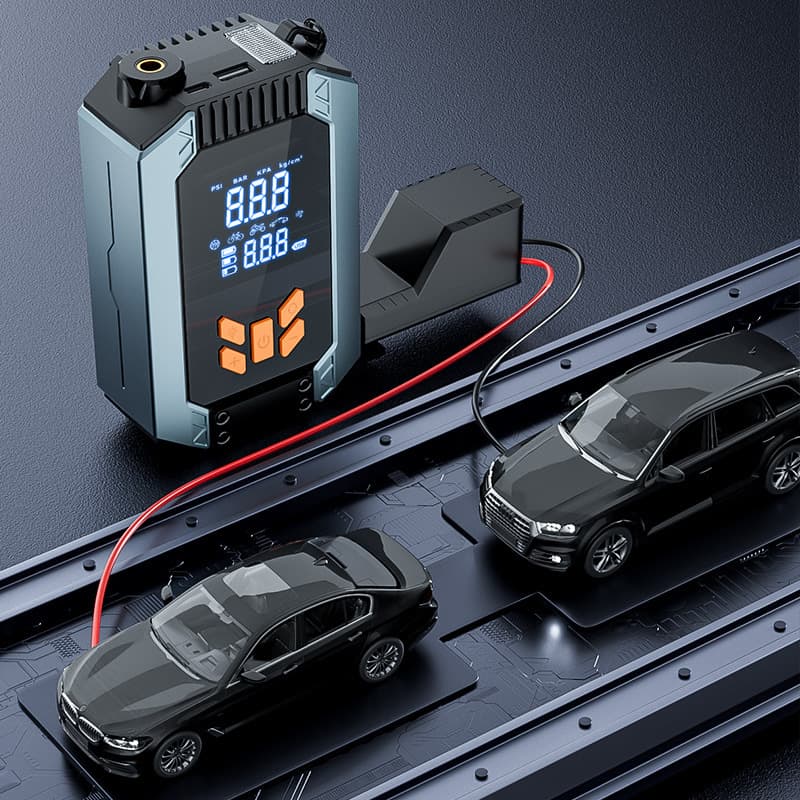 Car Wireless Air Pump Portable Vehicle Emergency Start Power Supply All-in-One Car Tire Automatic Inflator
