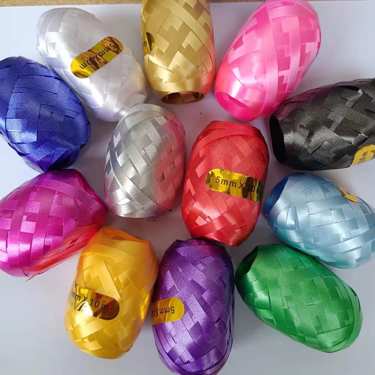Manufacturer wholesale football ribbon for wedding celebration birthday decoration, egg-shaped balloon ribbon cake string 5mm*10 meters