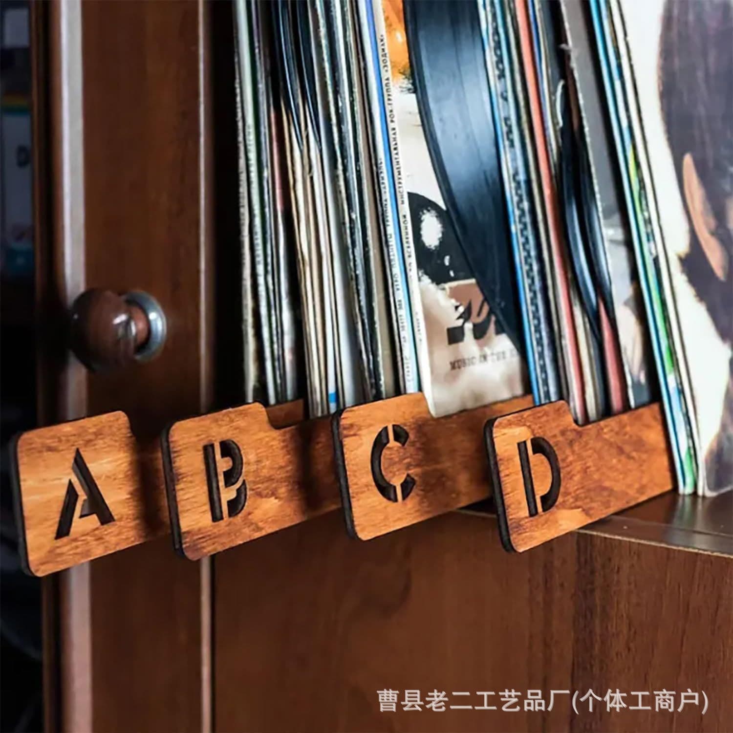 Cross-border new product Vinyl record dividers Home wooden ornaments creative vinyl record dividers