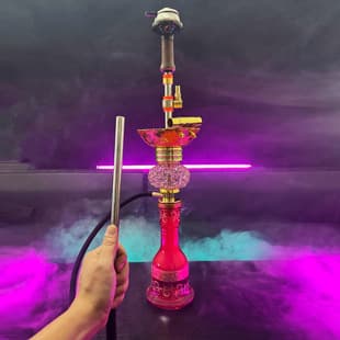 Cross-border Export Source Hookah Large Stainless Steel Hookah Pot Single Tube High-end Professional Hookah Pot Shisha
