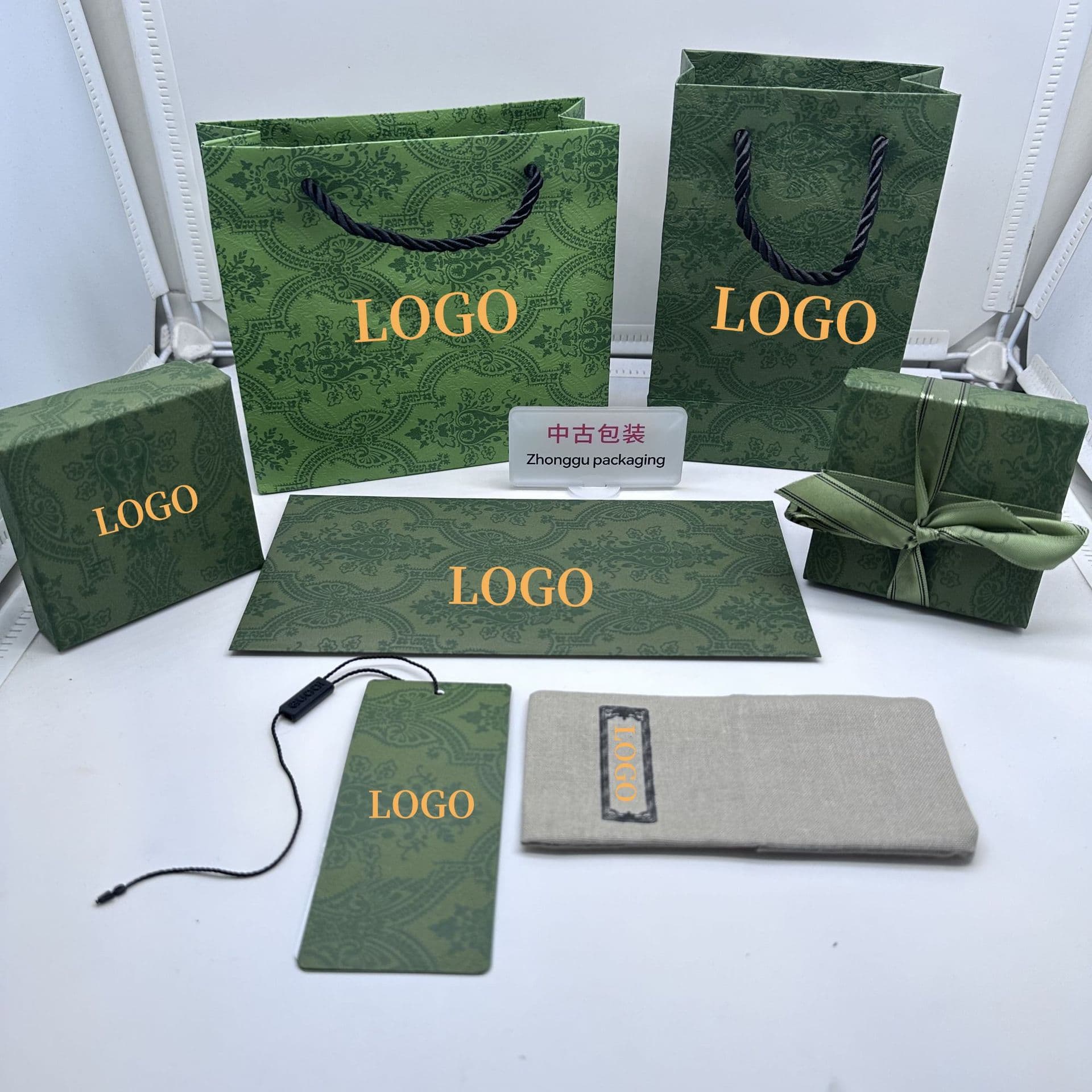 Gucci Green Full Set Packaging Boxes and Jewelry Bags High-end Packaging for Gucci Jewelry Accessories