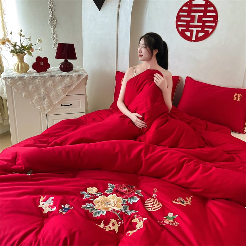 60S All-Cotton Five Sons Soy Celebration Quilt Core, Dowry Duvet for Newlyweds