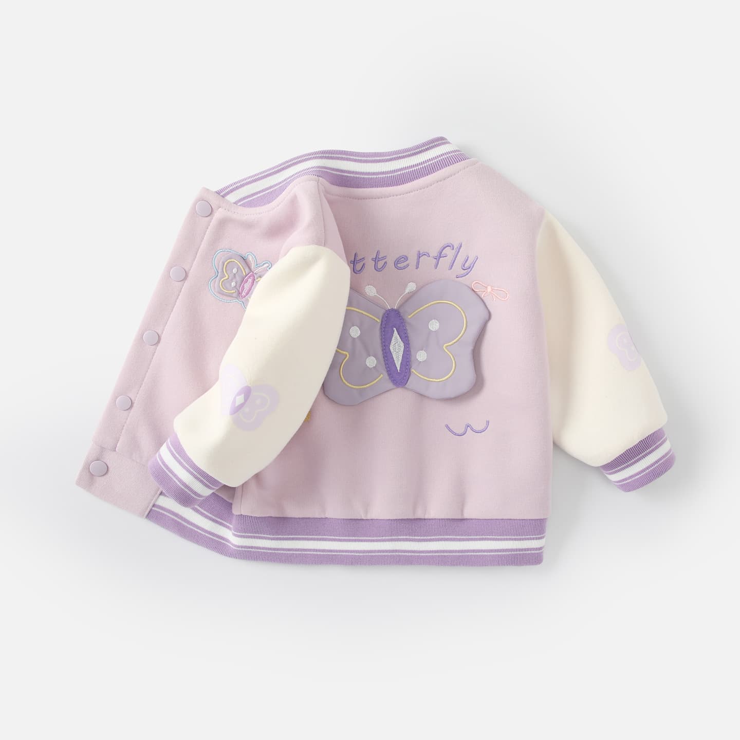 Girls coat spring and autumn 2026 new baby girl autumn clothes autumn baby baseball uniform cardigan top sweatshirt