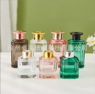 Factory Direct High-Quality Clear Glass Faceted Reed Diffuser Bottle, Empty Diffuser Bottle, Refillable Bottle, Decoration