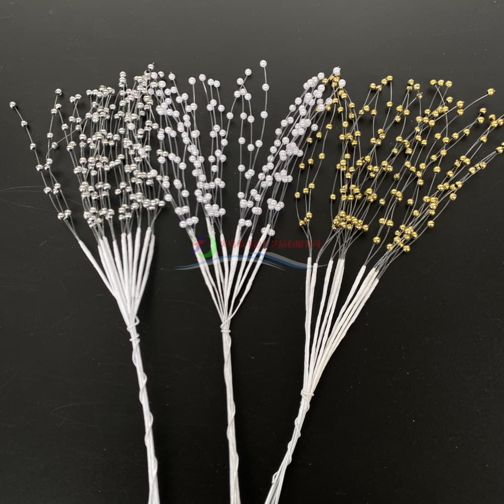 3mm Tiny Bead String Starry Sky Handmade Fishing Line Bead Flower Branches DIY Wedding Pearl Bouquet Accessories