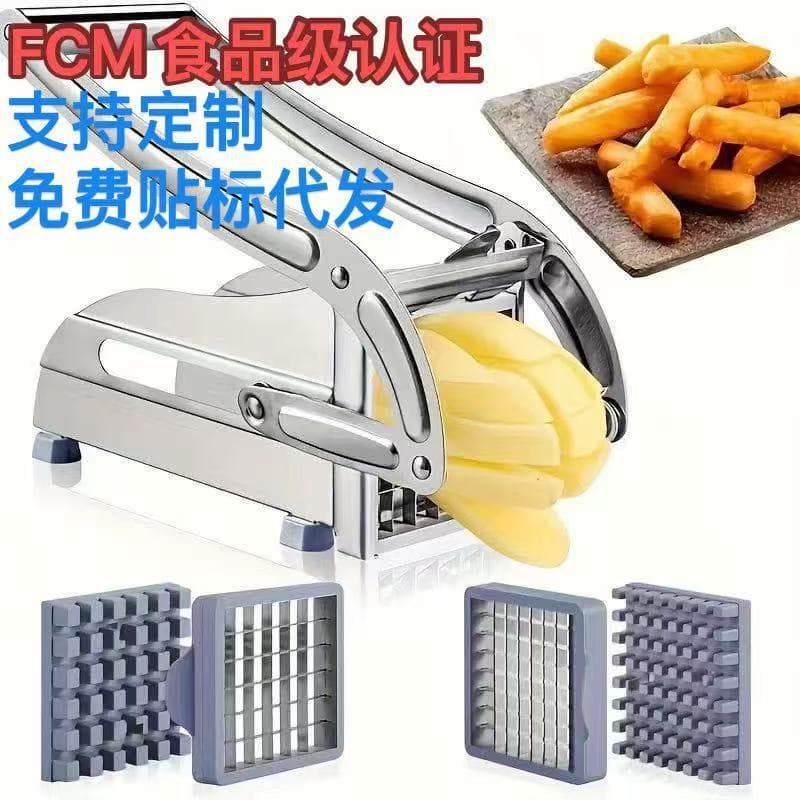 Cross-Border Potato Slicer, Multi-Functional Stainless Steel Cucumber Slicer, Household Kitchen Vegetable Cutter, French Fries Machine