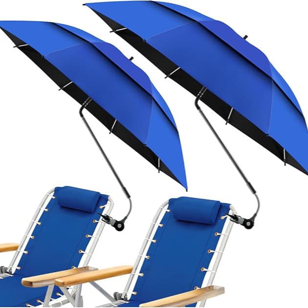 New Cross-border Outdoor Sunshade Umbrella UV-Protection Fishing Umbrella Camping Folding Beach Chair Umbrella Clamp Umbrella