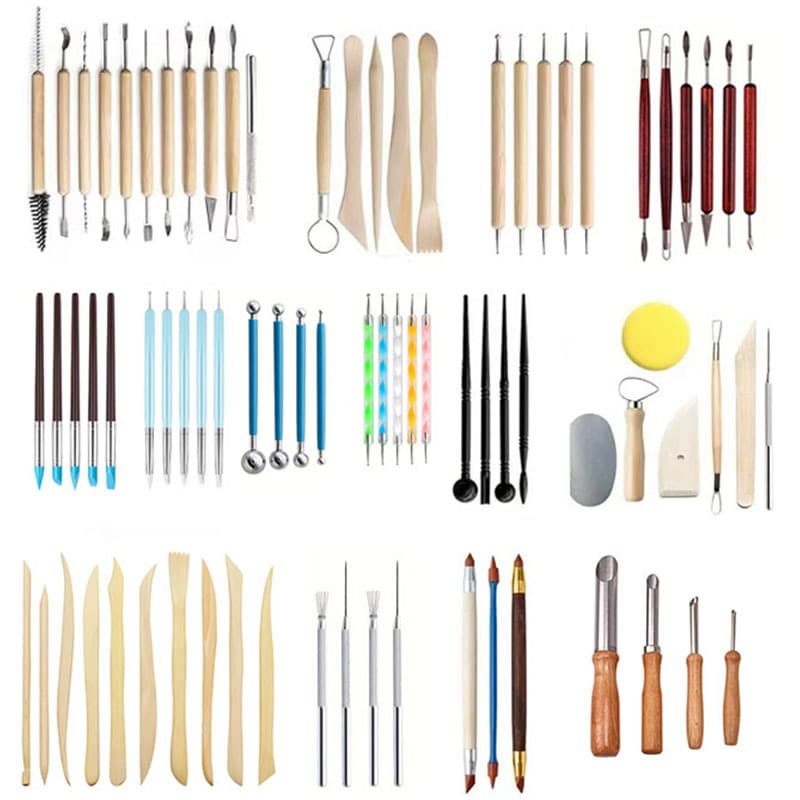 Cross-border Pottery Tools Children's Clay Tools DIY Carving Knife Stone Plastic Silicone Clay Soft Ceramic Clay Knife Set