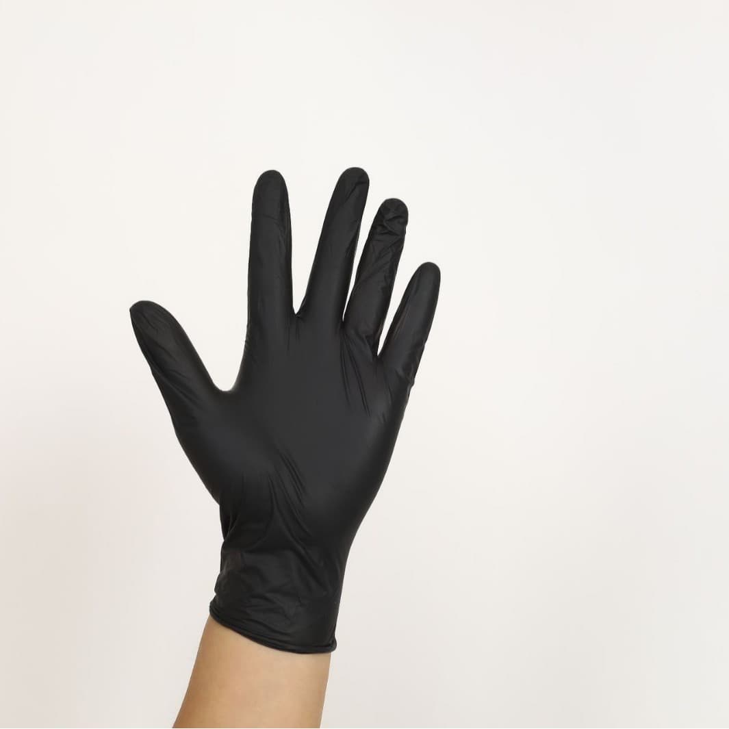 Disposable Composite Nitrile PVC Gloves Black Heavy-Duty Durable Beauty Salon Restaurant Household Protective Gloves Wholesale