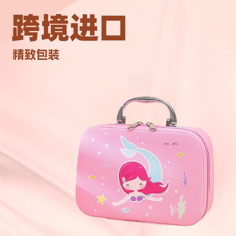 Cosmetic bag, cartoon toy style, popular export item, large capacity, portable storage box, handbag, girly style