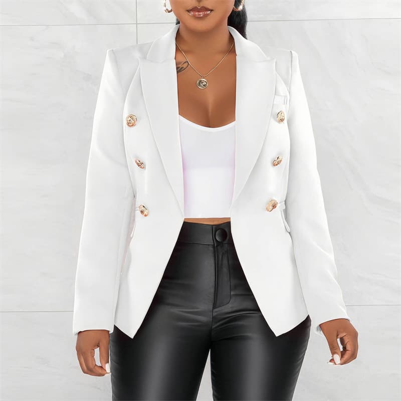 Hot Selling Cross-Border Amazon Bestseller 2026 Spring New European and American Celebrity Style Blazer Jacket for Women