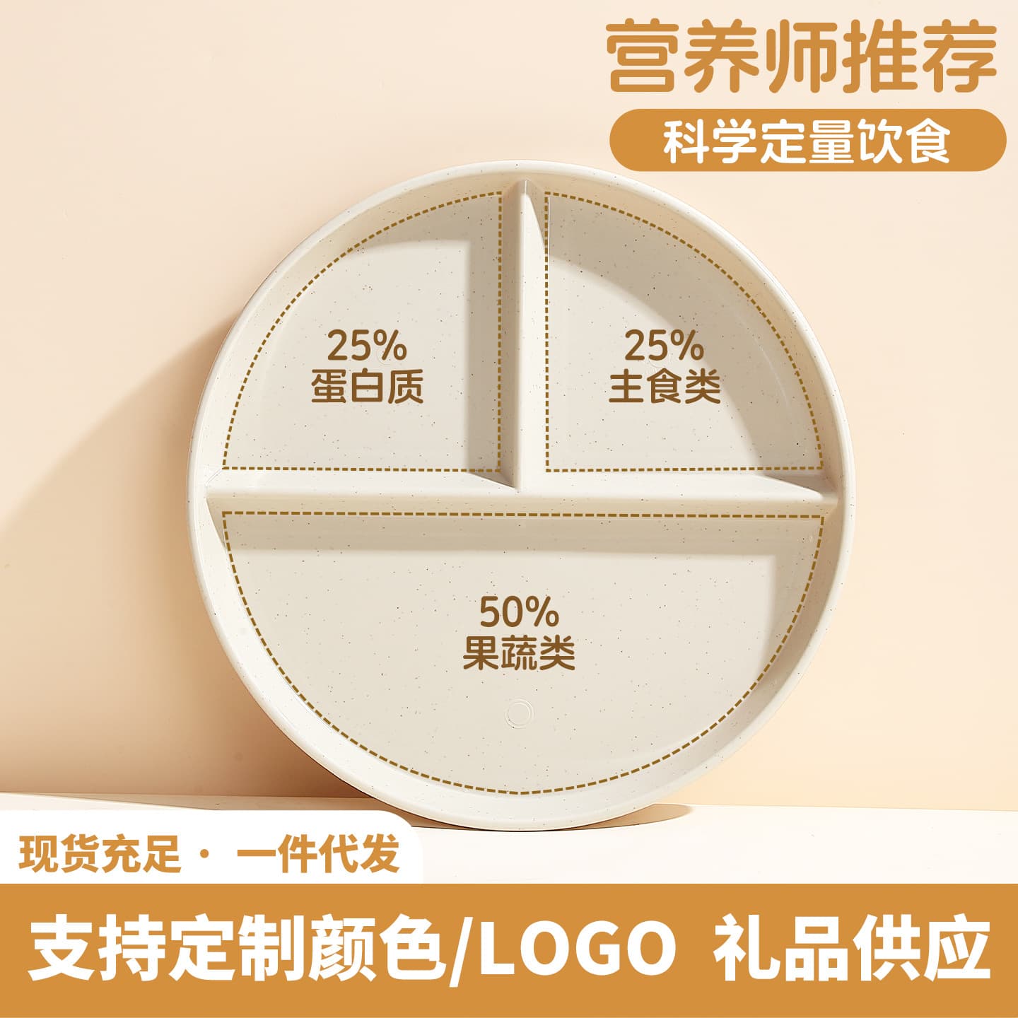 Sectioned Plate for Adults Weight Loss 211 Diet Plate Portion Control Tableware Home Premium Kids Divided Plate
