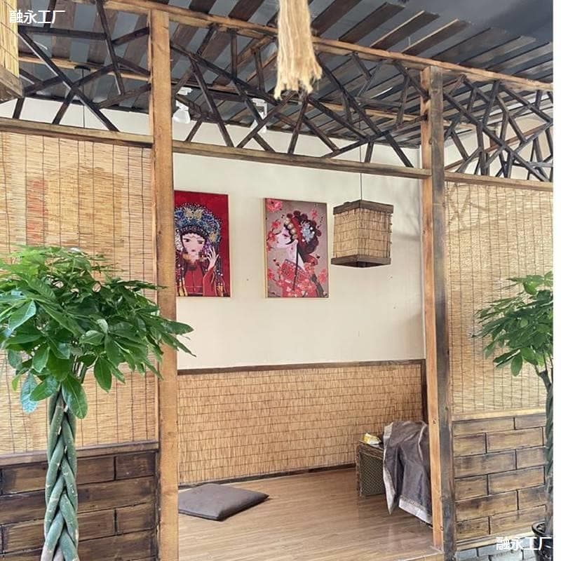 Reed Curtain Large Roll Shade Sunshade Bamboo Curtain Reed Mat Wall Decoration
