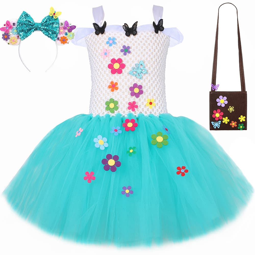 New foreign trade children's dress, girl's mesh skirt, Magic Full House Mirabean Princess Dress, Festival Performance Costume