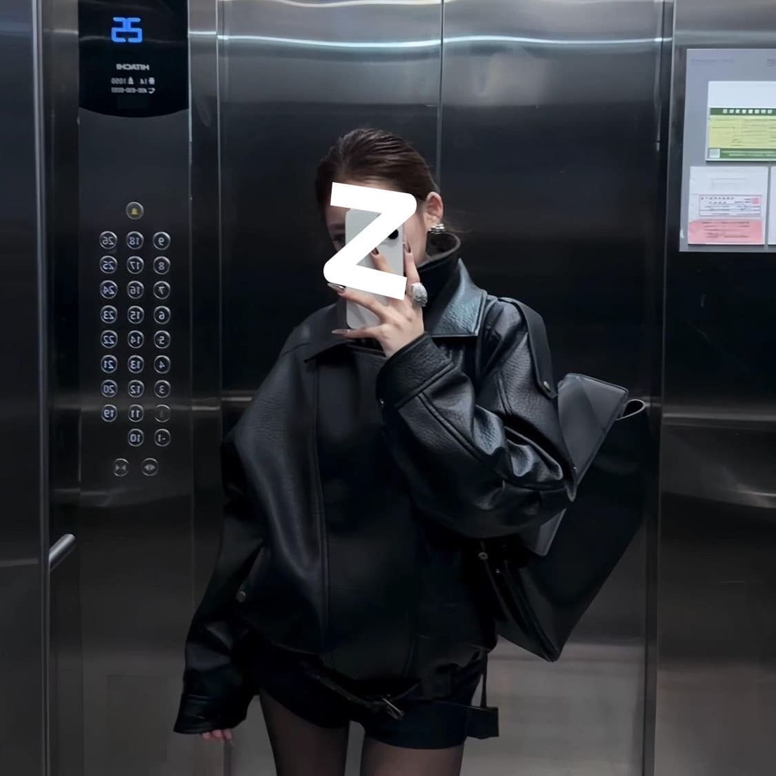 Autumn/Winter New Black Leather Jacket Women Autumn New Short Jacket Cool Style Petite Outerwear