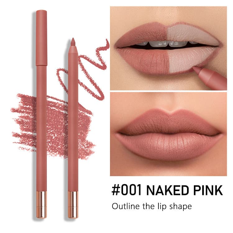 Matte Lip Liner Pencil in Dusty Rose, Long-Lasting, Smudge-Proof, Waterproof, No Logo, Export Cosmetics