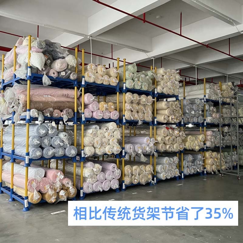 Direct Supply Six-post Tube-insertion Stacking Frame - Removable Mobile Shelving for Textile and Fabric Storage