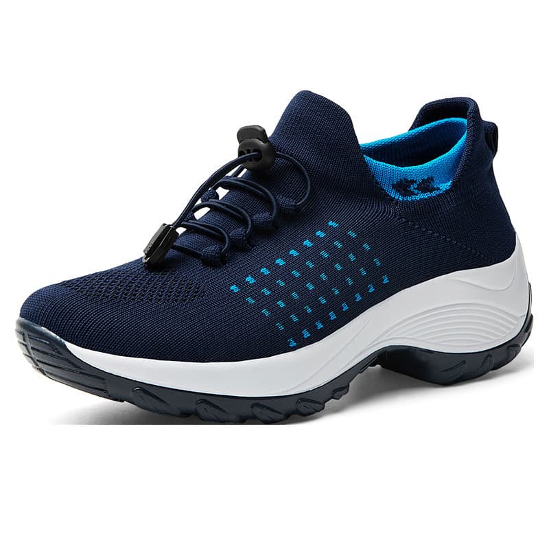 Four-Season Fashion Trendy Shoes, Cross-Border Large Size High-Elastic Fly-Knit Sock Shoes, Outdoor Travel Sports Men's Shoes