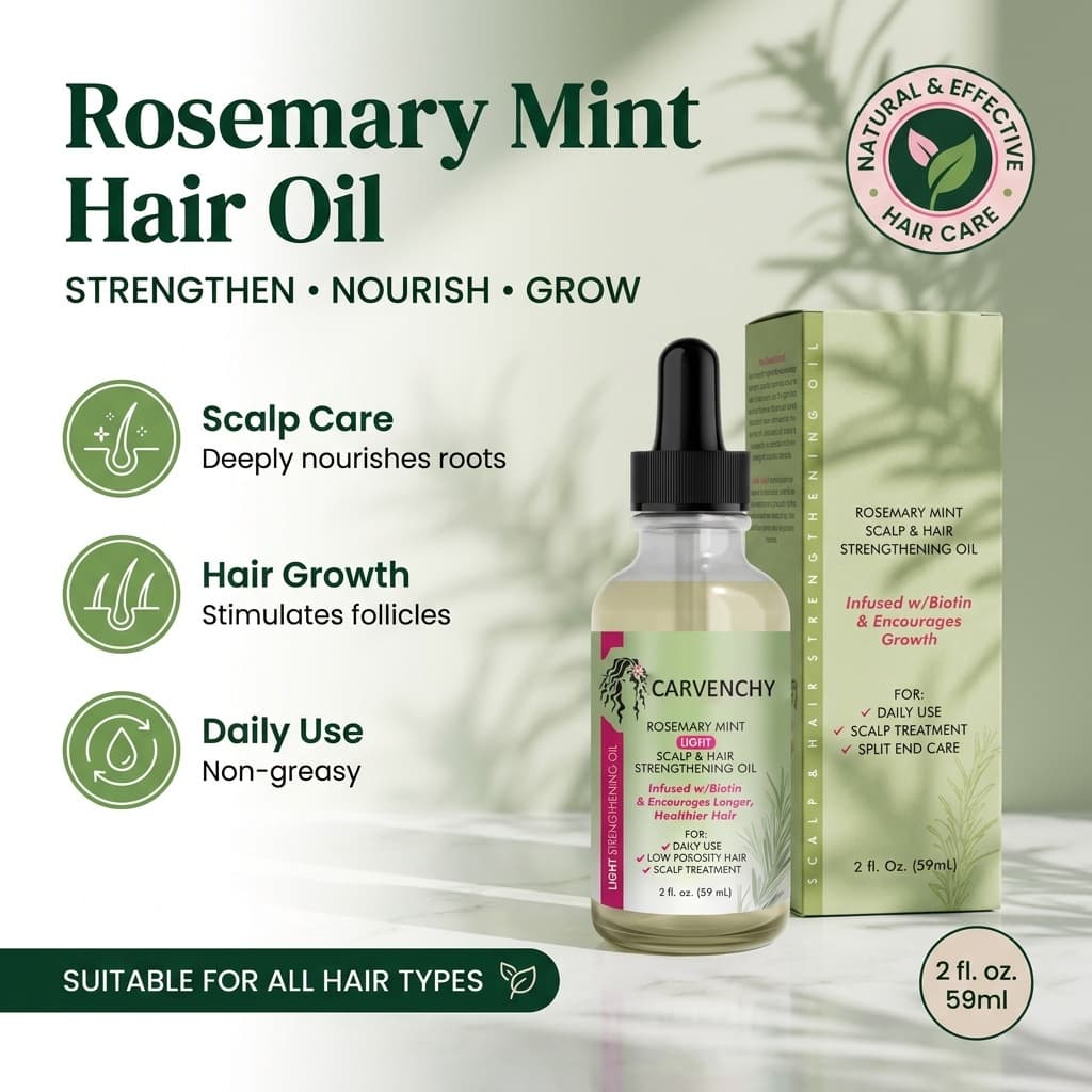 Cross-border Hair Care Rosemary Mint Strengthening Scalp Treatment Hair Oil 59ML Wholesale Drop Shipping