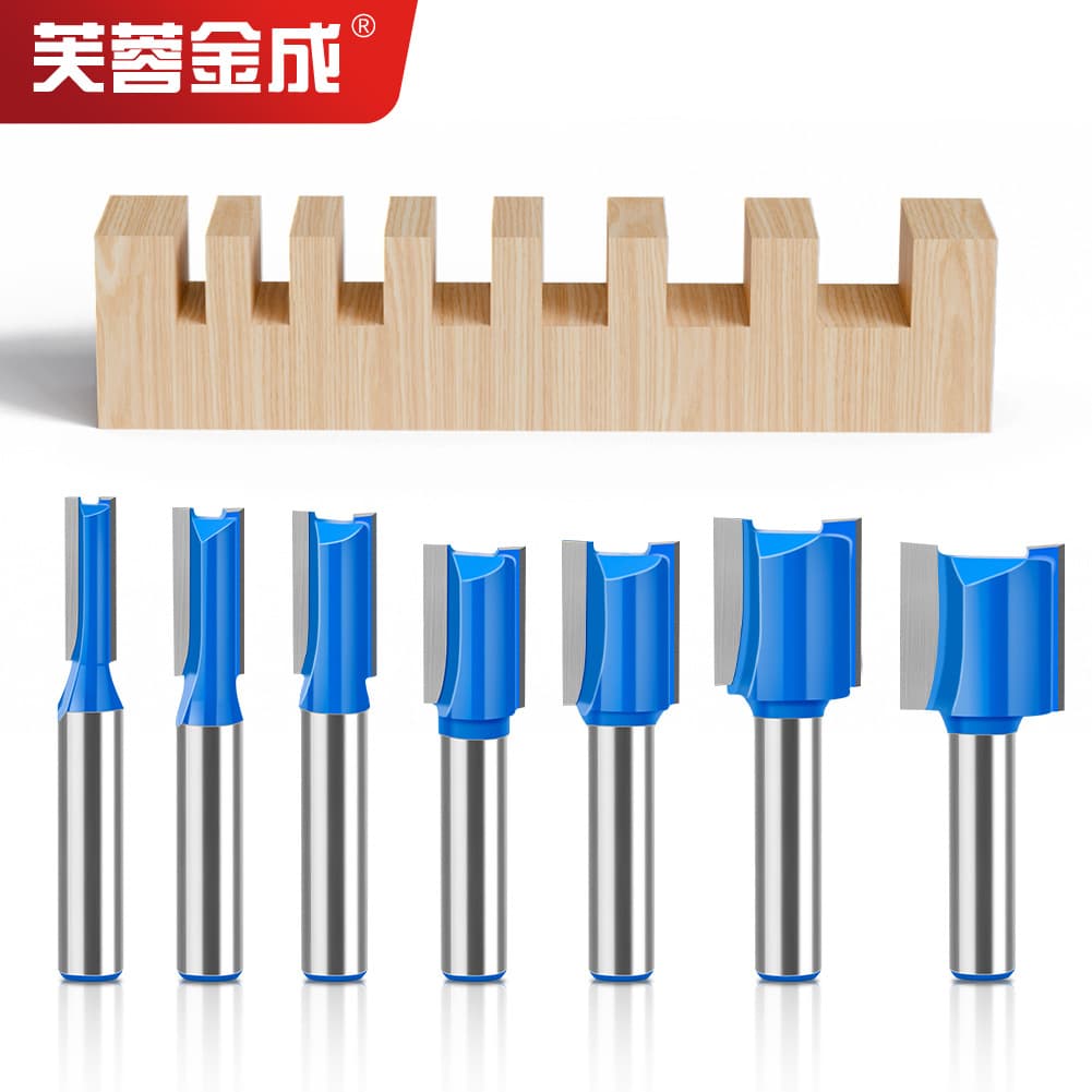8mm Shank Woodworking Grooving Straight Knife Double-edged Milling Cutter Export Grooving Knife