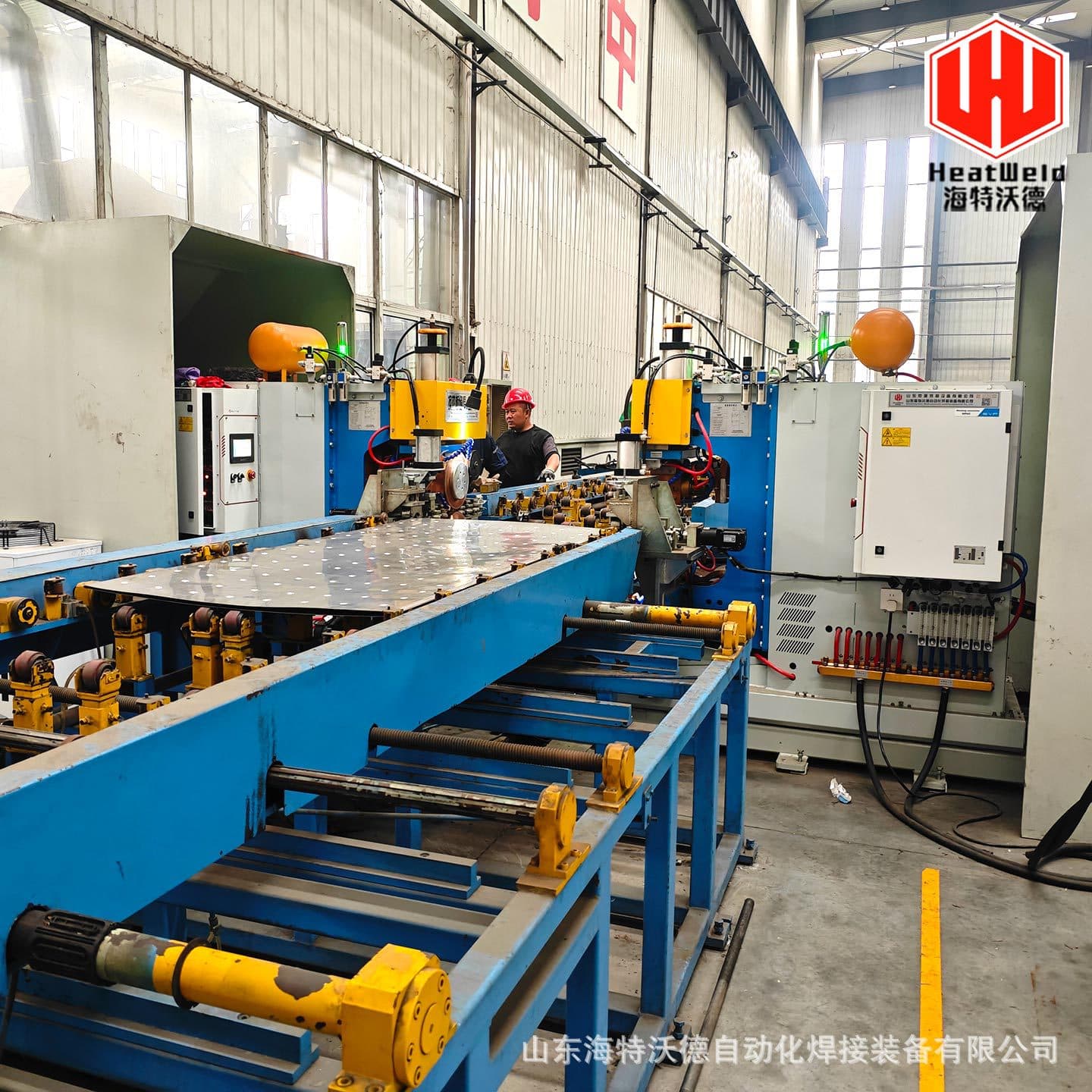Double Head Variable Frequency Roll Welding Machine Customizable Pitch Heat Exchanger Double Side Seam Welder Bellows Double Head Circumferential Roll Welder
