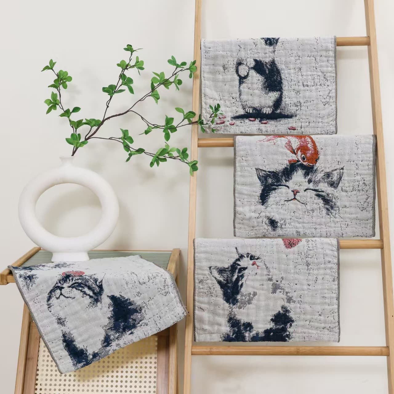 Cross-border Cotton Gauze Large Square Towel Soft Breathable Absorbent Sweat Towel Household Hand Towel Bath Towel Face Towel Wholesale