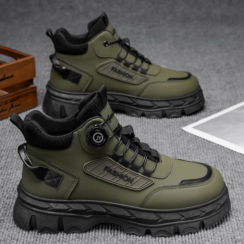 Men's Fall/Winter New High-Top Casual Shoes, Single or Lined Options, Versatile Martin Boots, Outdoor Sports Shoes