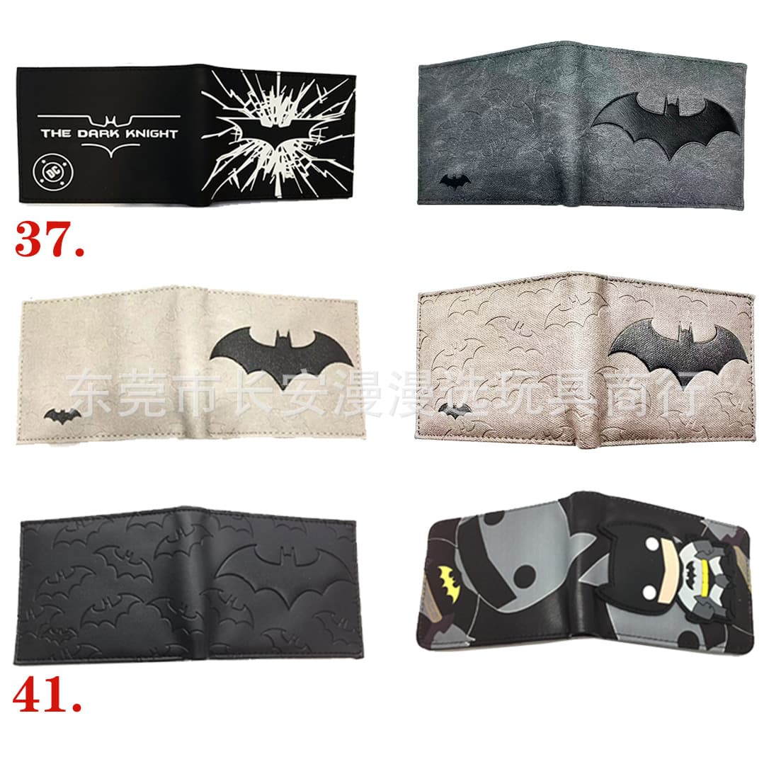 3 Hot Movie Superhero Wallet Anime Batman Bifold PVC Bruce Wayne Character Card Holder