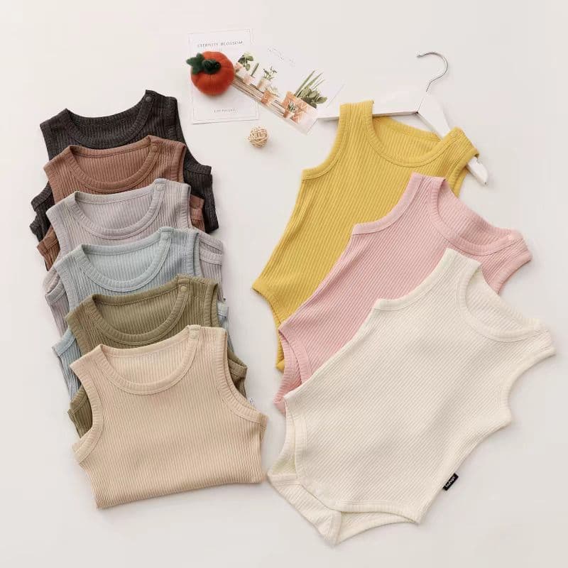 Amazon's new baby khaki foreign trade versatile pit summer vest bag fart clothes ins baby khaki crawl suit