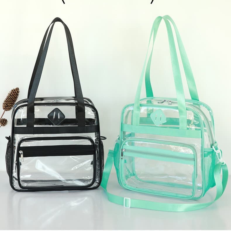 Cross-border New PVC Crossbody Bag Large Capacity Macaron Jelly Bag Transparent Shoulder Bag Travel Makeup Bag