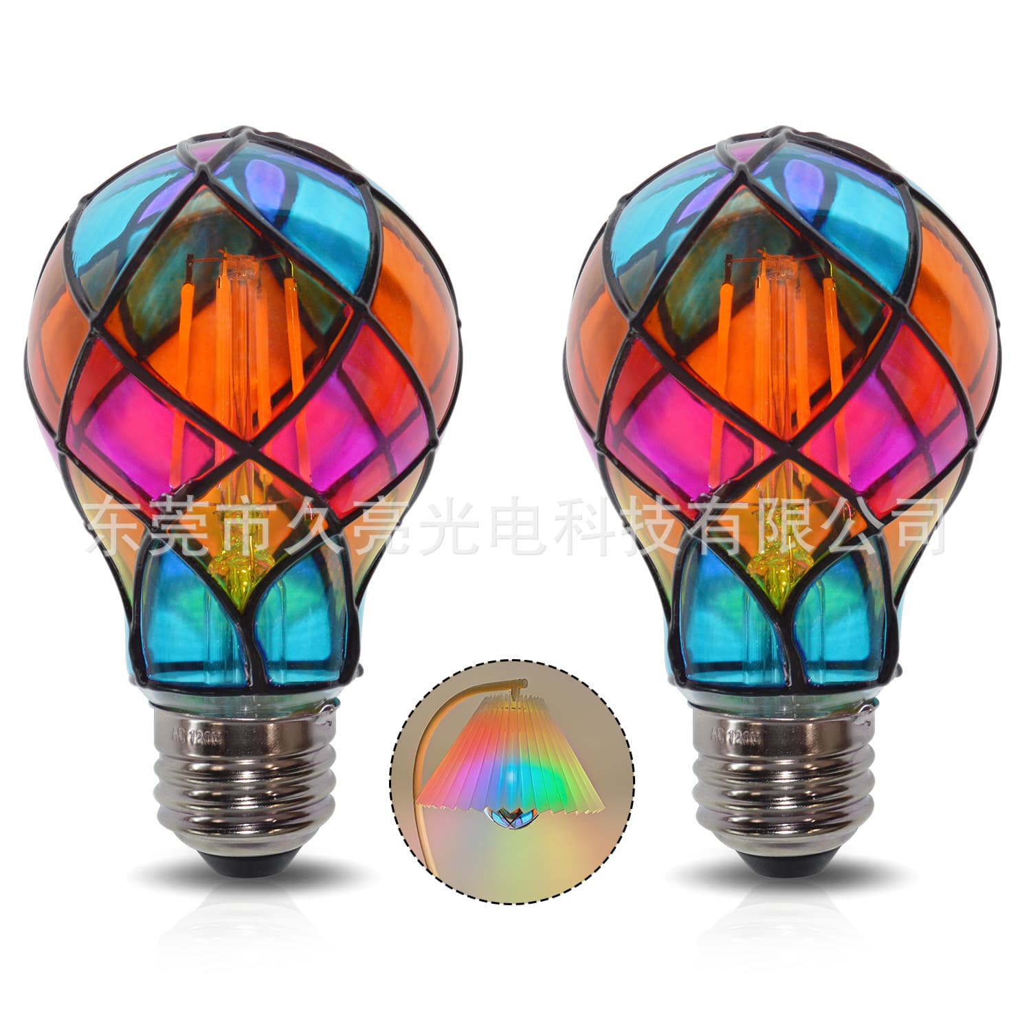 Hand-painted DIY Colorful Decorative Light Bulb 4W, Wide Voltage 100-265V, E27 Base, Usable in Europe and Domestic