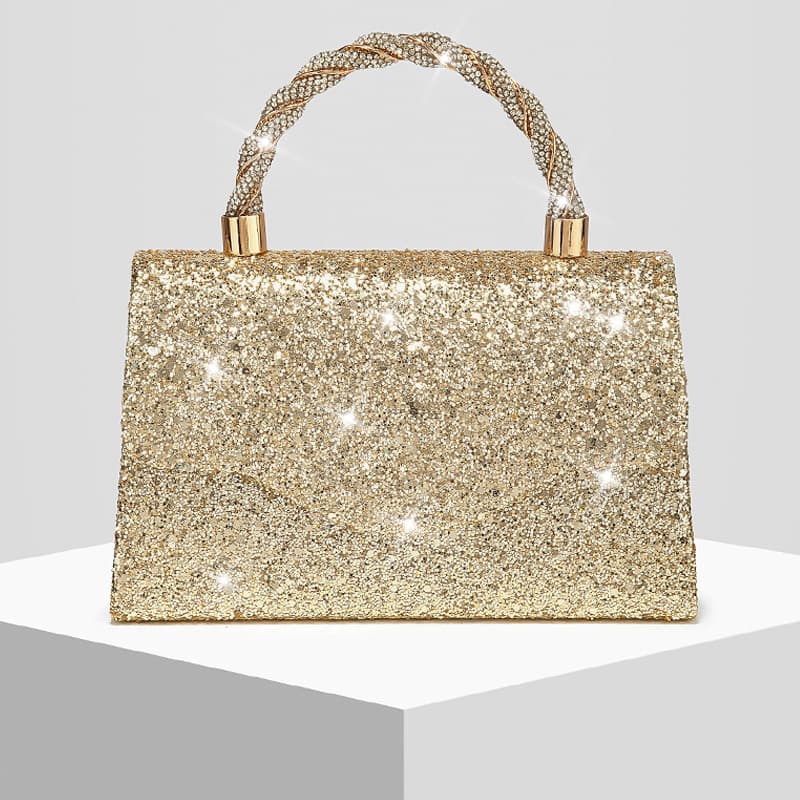 New Women's Shiny Sequin Evening Bag Clutch Purse Party Bag Handbag Wedding Bag