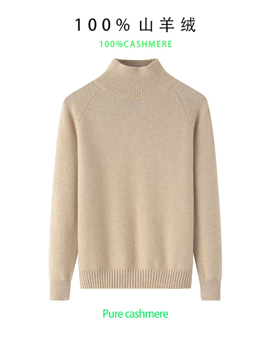 Women's Cashmere Turtleneck Sweater 100% Pure Cashmere New Long Sleeve Thick Pullover Knit Base Layer Winter