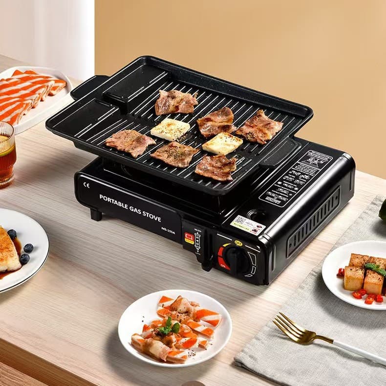 Cross-border Portable Gas Stove for Outdoor Hot Pot and Camping Cooking with Gas Canister