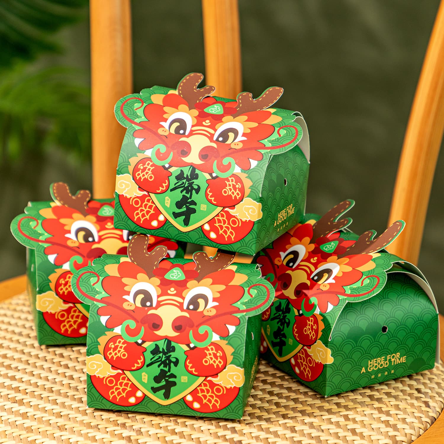 2025 New Zongzi Gift Box Packaging, Mini Portable Box for Dragon Boat Festival, Premium Empty Box for Souvenirs