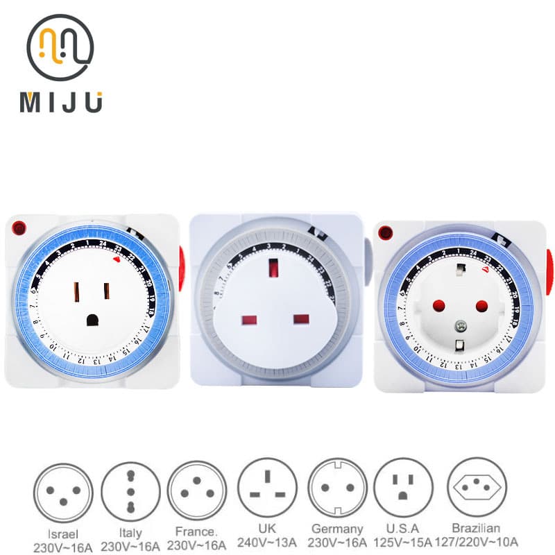 Cross-border French, German, American, and British standard 15-minute group French standard mechanical time switch timer socket