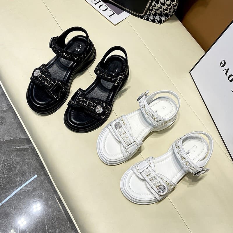 Thick sole heightening casual sandals for women 2026 summer fashionable outer wear internet celebrity ins versatile beach sports sandals