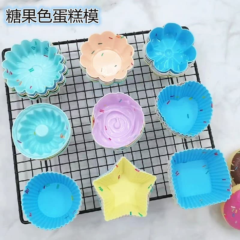 Factory Wholesale Silicone Candy Cake Cup Creative Muffin Cup Egg Tart Mold Pudding Mold Household Baking Utensils