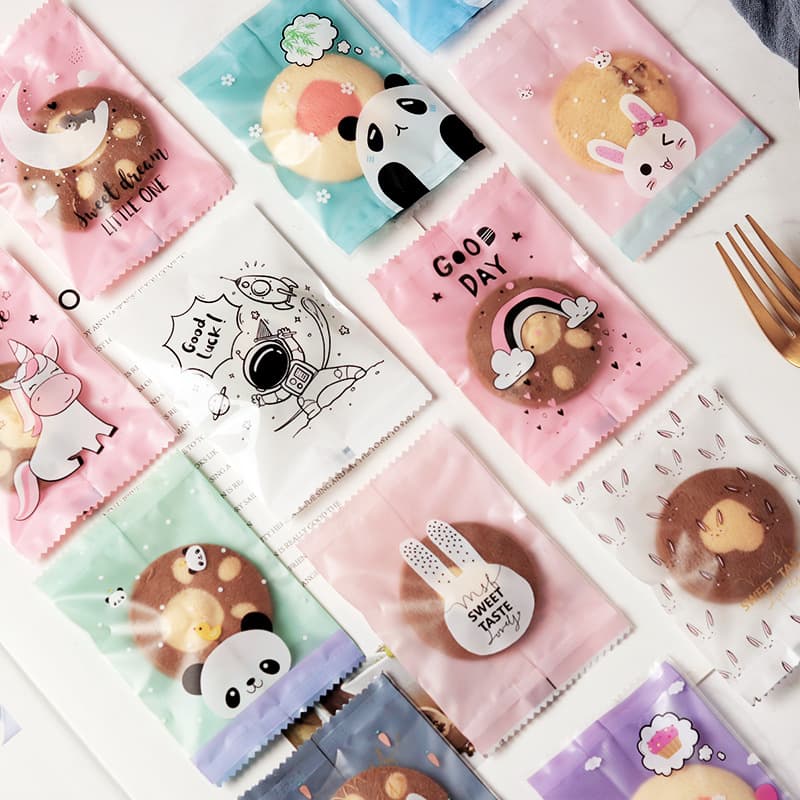 Fresh Snowflake Crisp Packaging Bags, Nougat Candy Bags, Cookie Paper, Milk Date Small Machine Seal Bags, Candy Boxes, Baking
