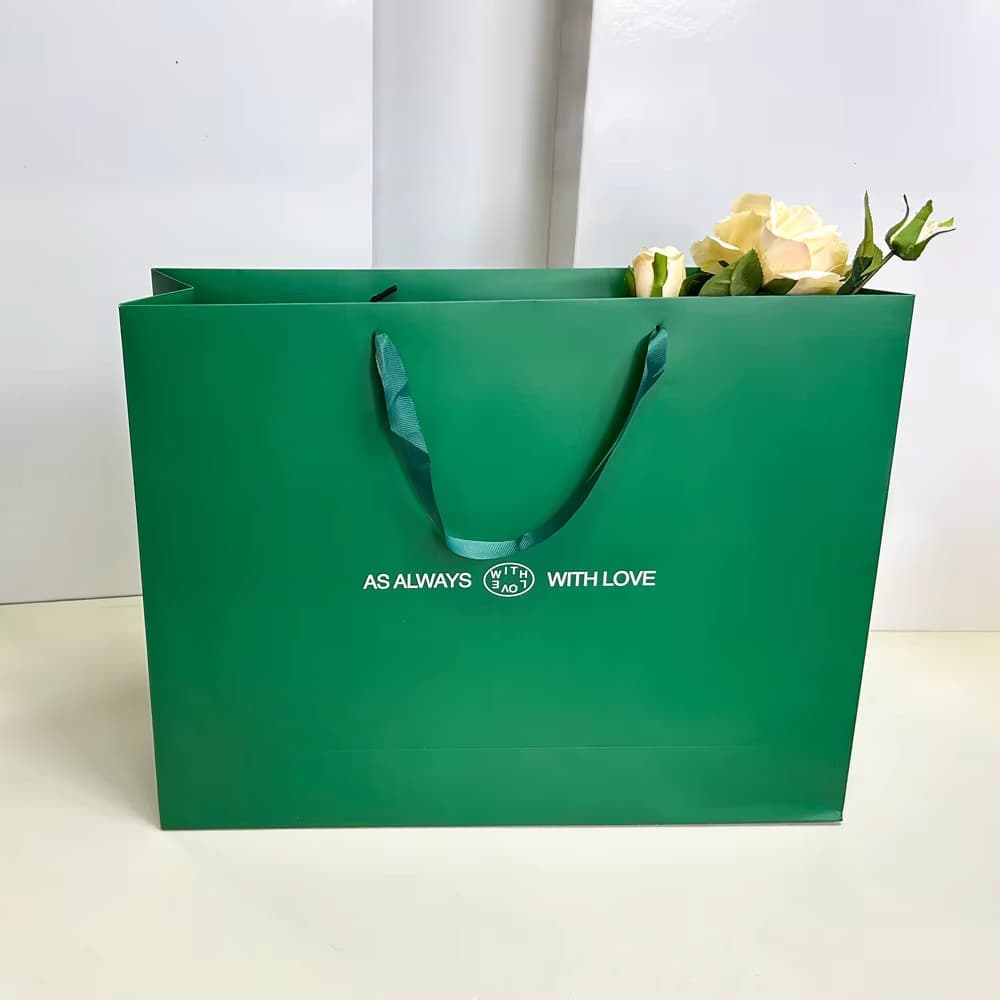Custom Logo Luxury Black Glossy Shopping Paper Bags, Wholesale Printed Retail Gift Crafts Accessories