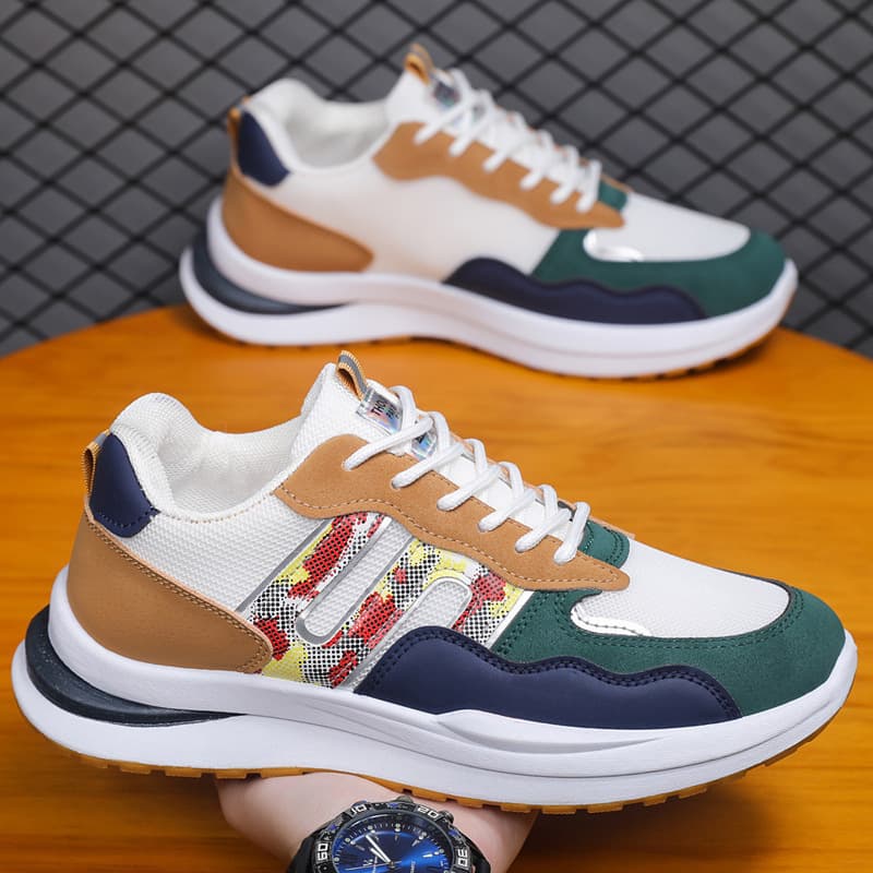 2026 New Men's Mesh Breathable Comfortable Lace-up Sports Casual Shoes Cross-border Large Size Shoes Drop Shipping
