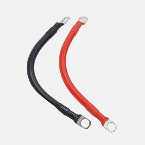 Cross-border New Energy Battery Cable 19cm 4AWG Pure Copper RV Battery Connection Cable Solar Panel Connection Cable
