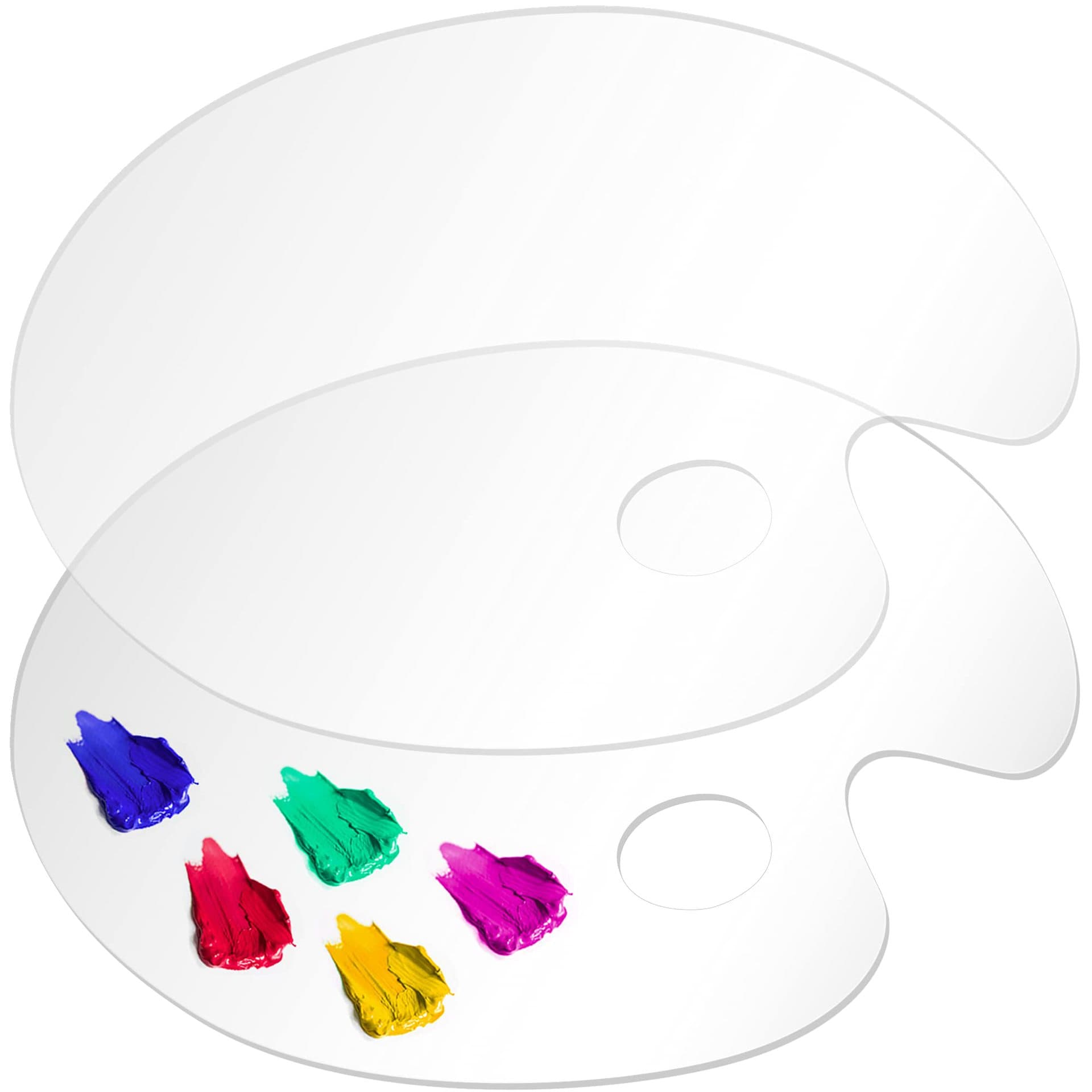 Customizable Acrylic Palette for Art Students, DIY Painting Palette, Transparent Oil and Acrylic, Easy to Clean